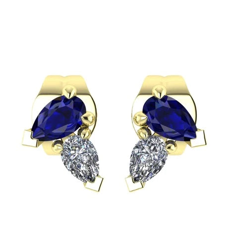 Sapphire and Diamond Earrings - Boutee