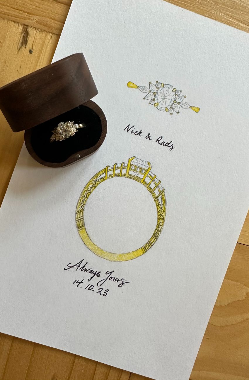 Mehndi Inspired Floral Cluster Engagement Ring - Boutee