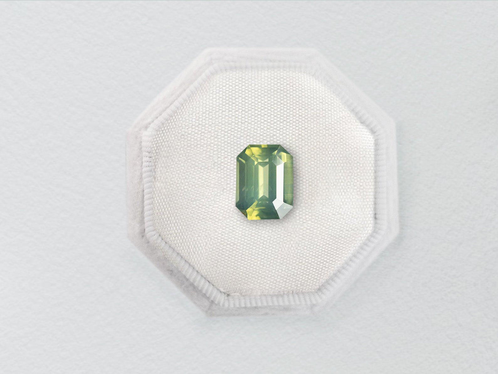 1.29ct Green Sapphire Stardust's Whisper Ring - Lelya - bespoke engagement and wedding rings made in Scotland, UK