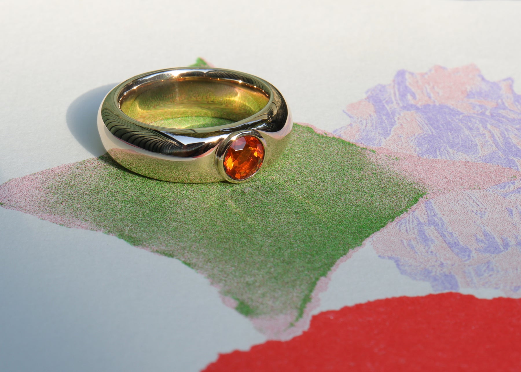Fire Opal Chunky Band