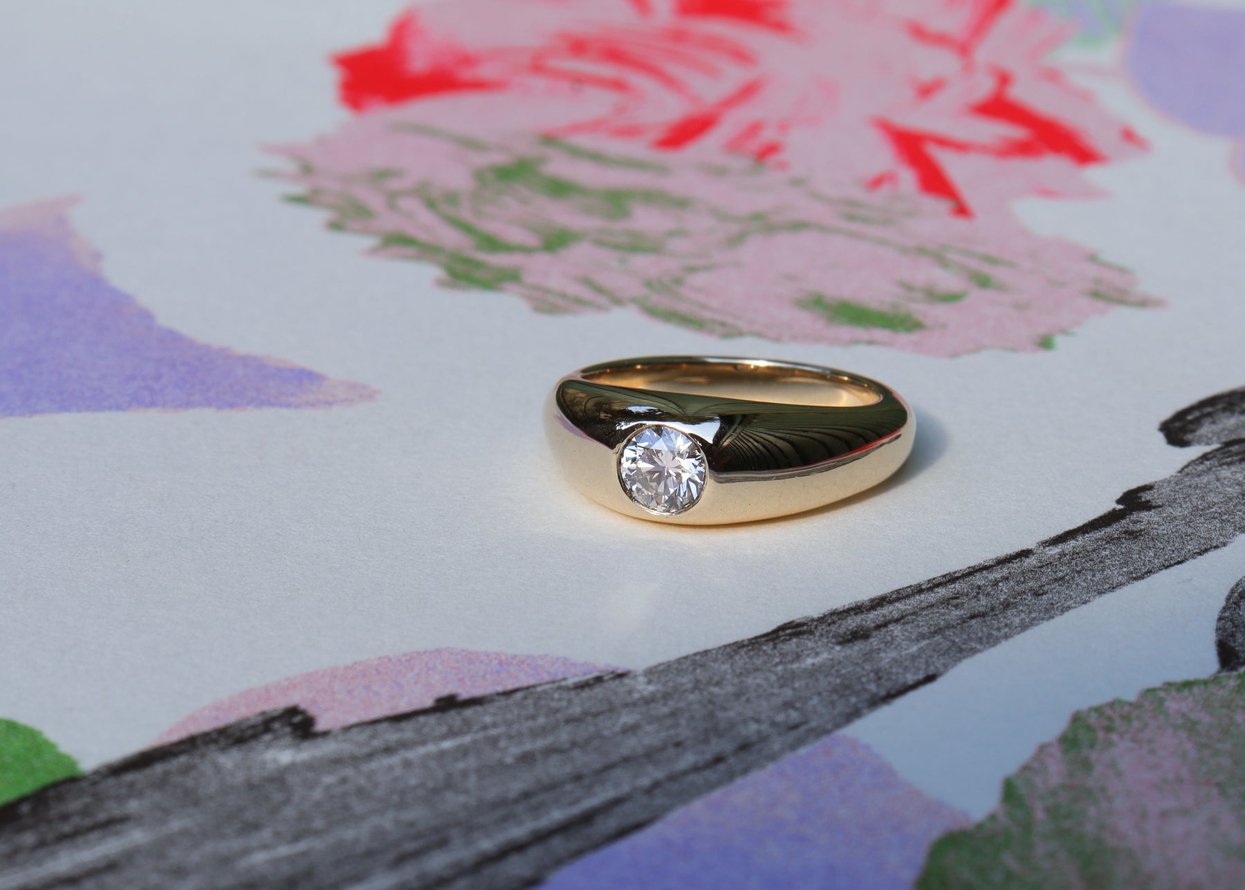 Diamond Bombé Ring