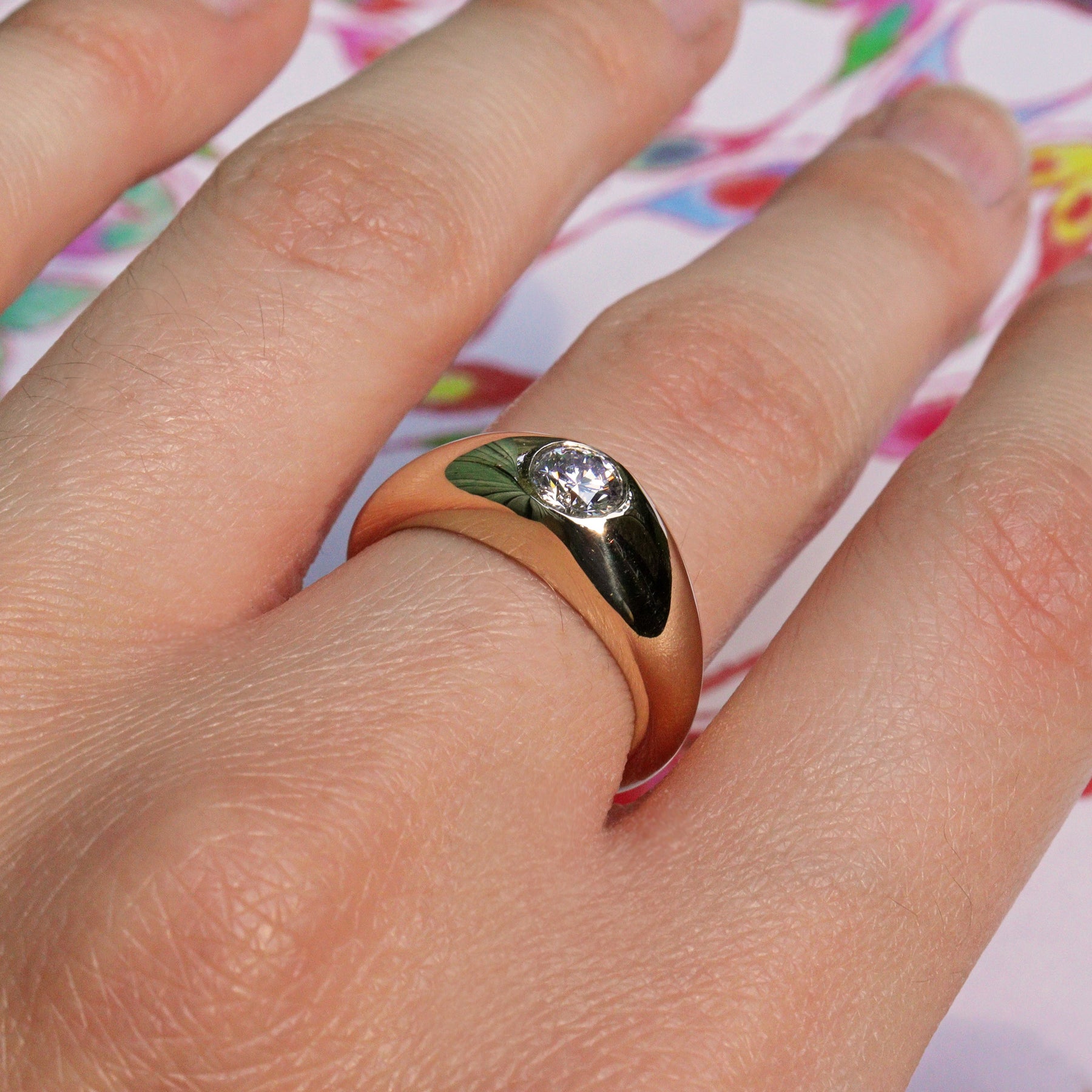 Diamond Bombé Ring