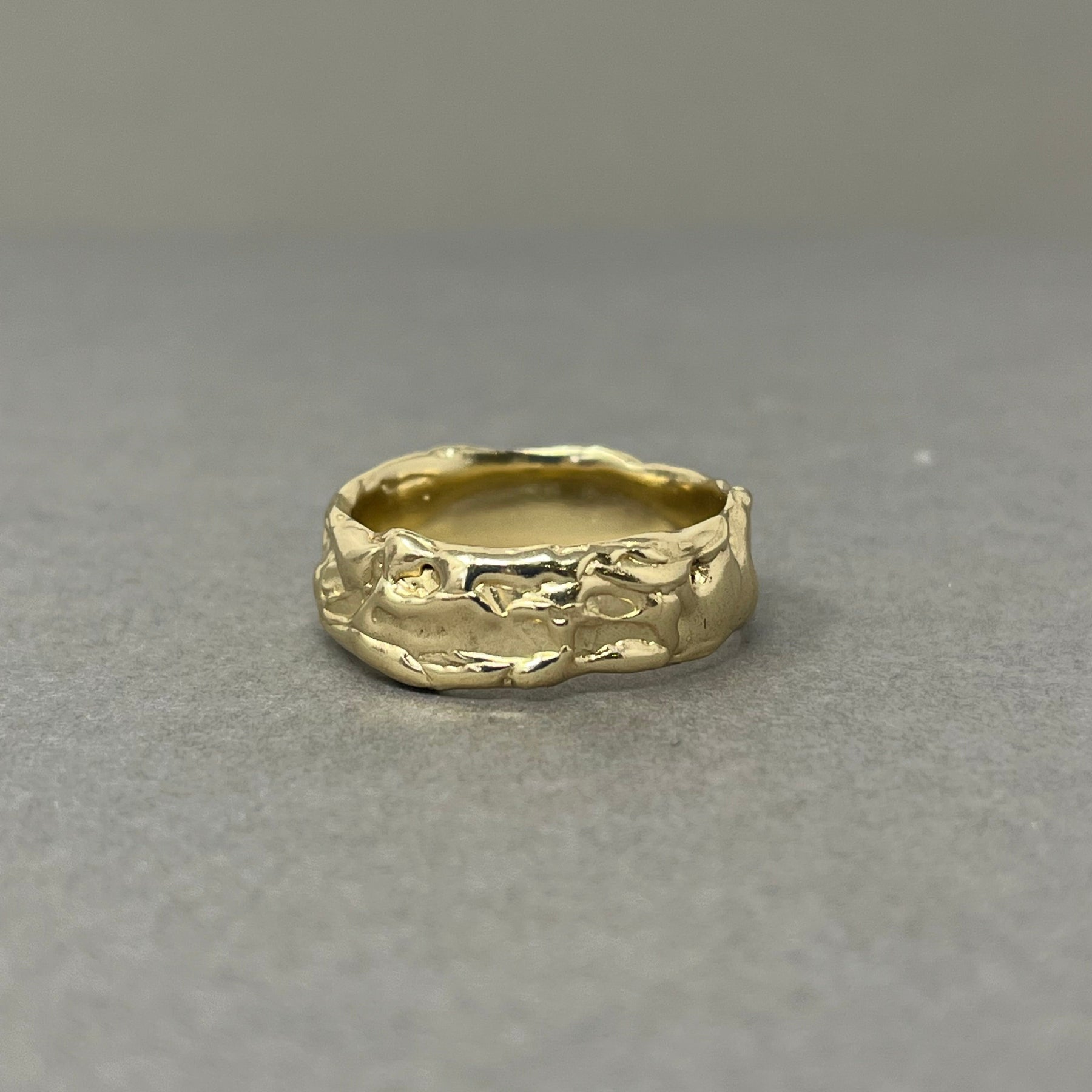 Wide Molten Wedding Ring - Boutee