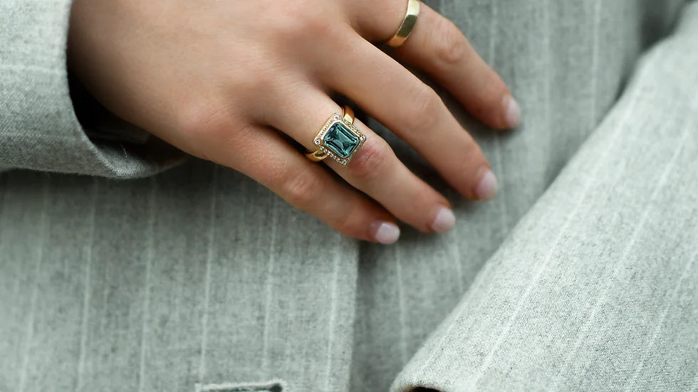 Tourmaline and Diamond Ring - Boutee
