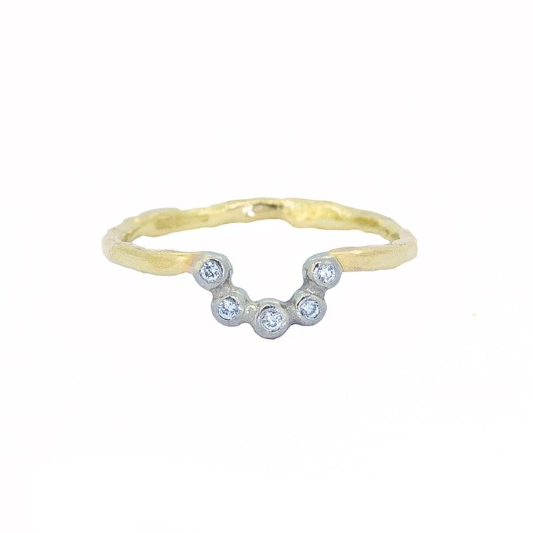 Diamond Tiara Ring in 18ct Yellow and White Gold - Boutee
