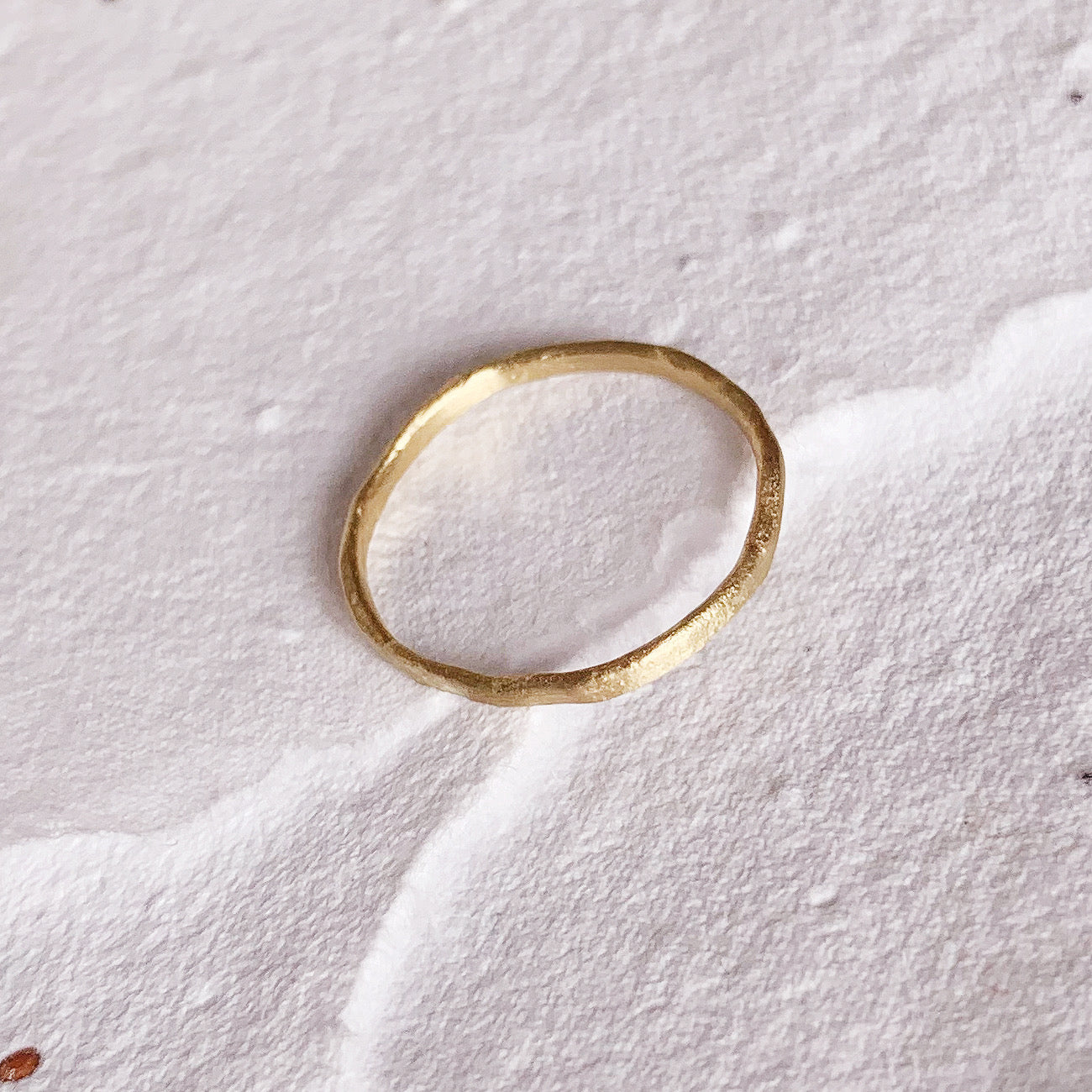 Mini Distressed Recycle Gold Ring