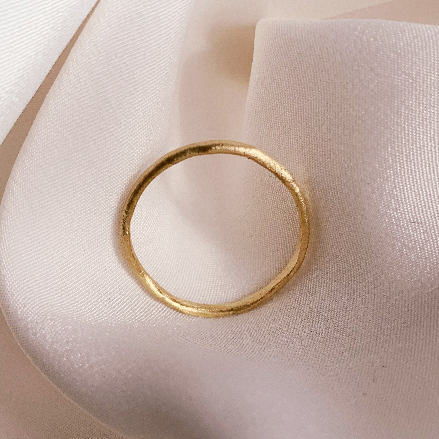 Mini Distressed Recycle Gold Ring