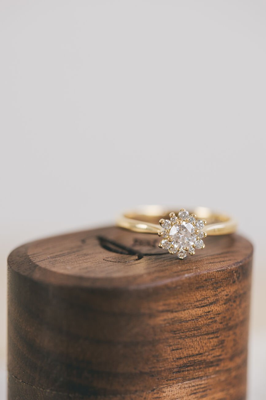 Modern Cluster Engagement Ring - Boutee