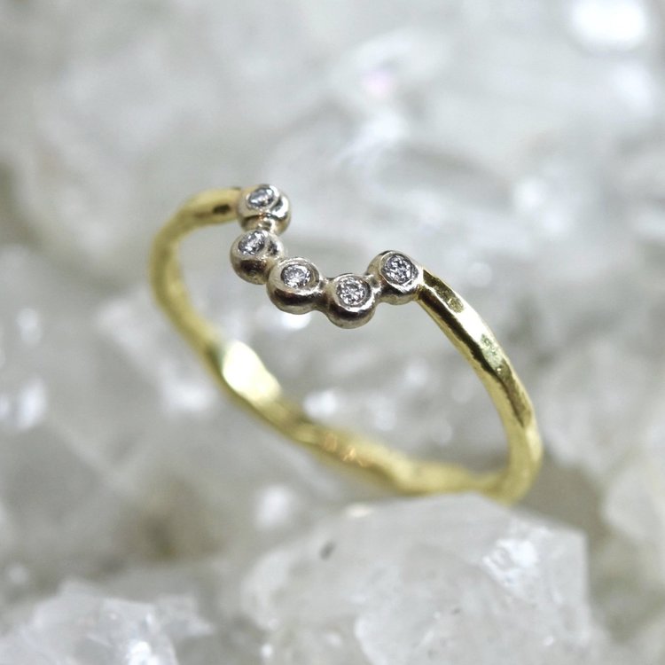 Diamond Tiara Ring in 18ct Yellow and White Gold - Boutee