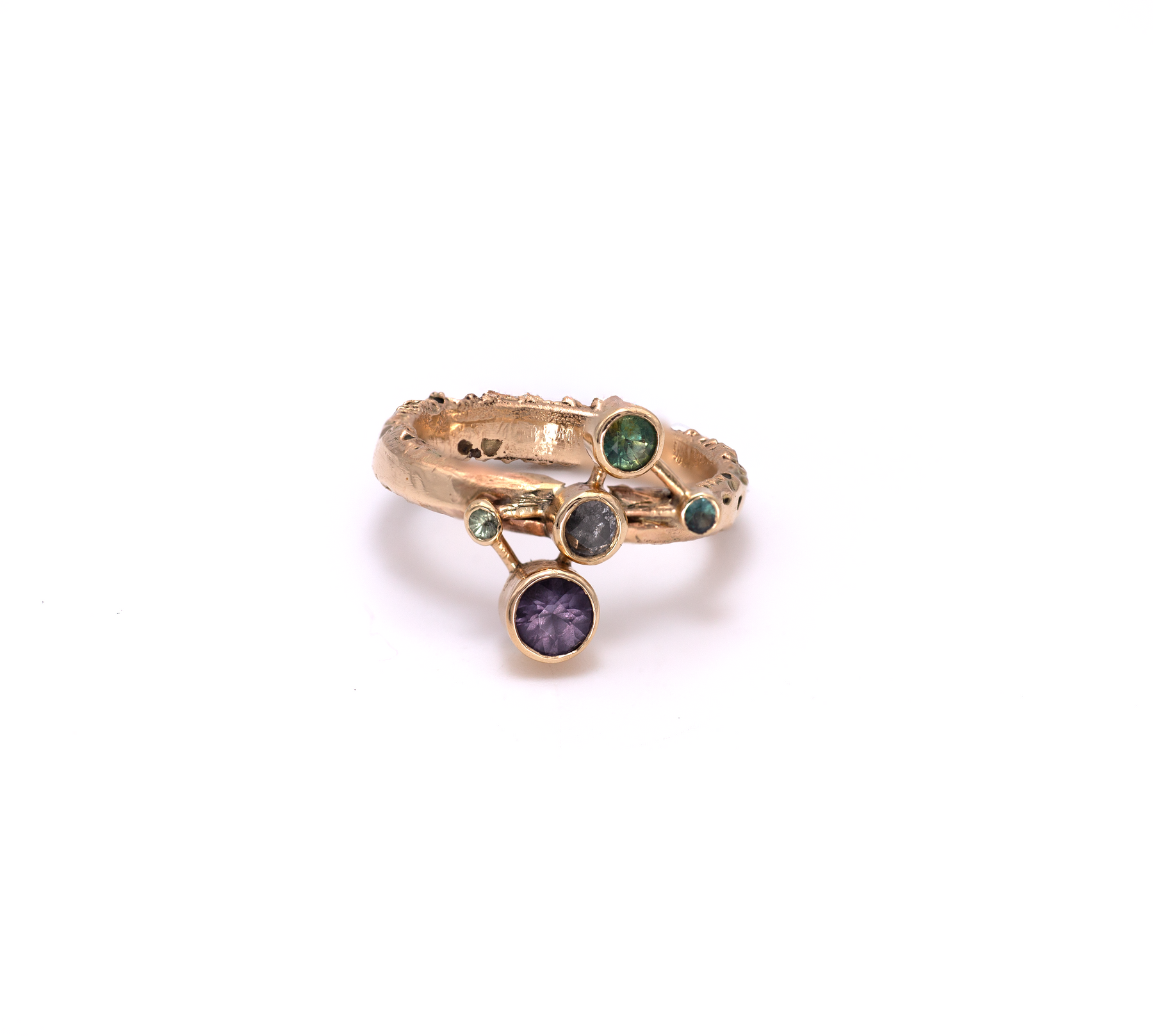ATOMIUM RING 3 - Spinel, Sapphires and Diamond - Boutee
