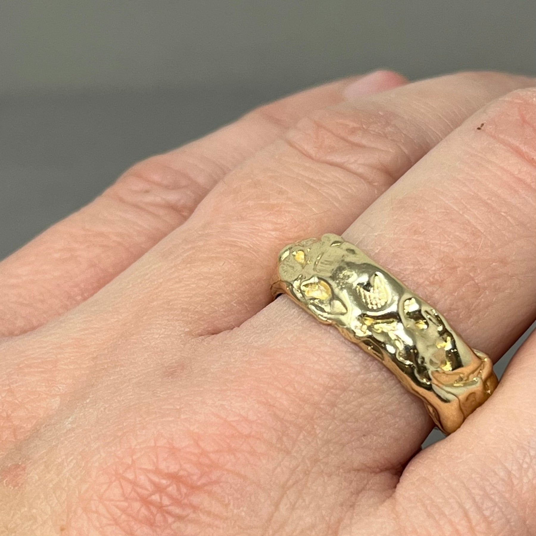 Wide Molten Wedding Ring - Boutee