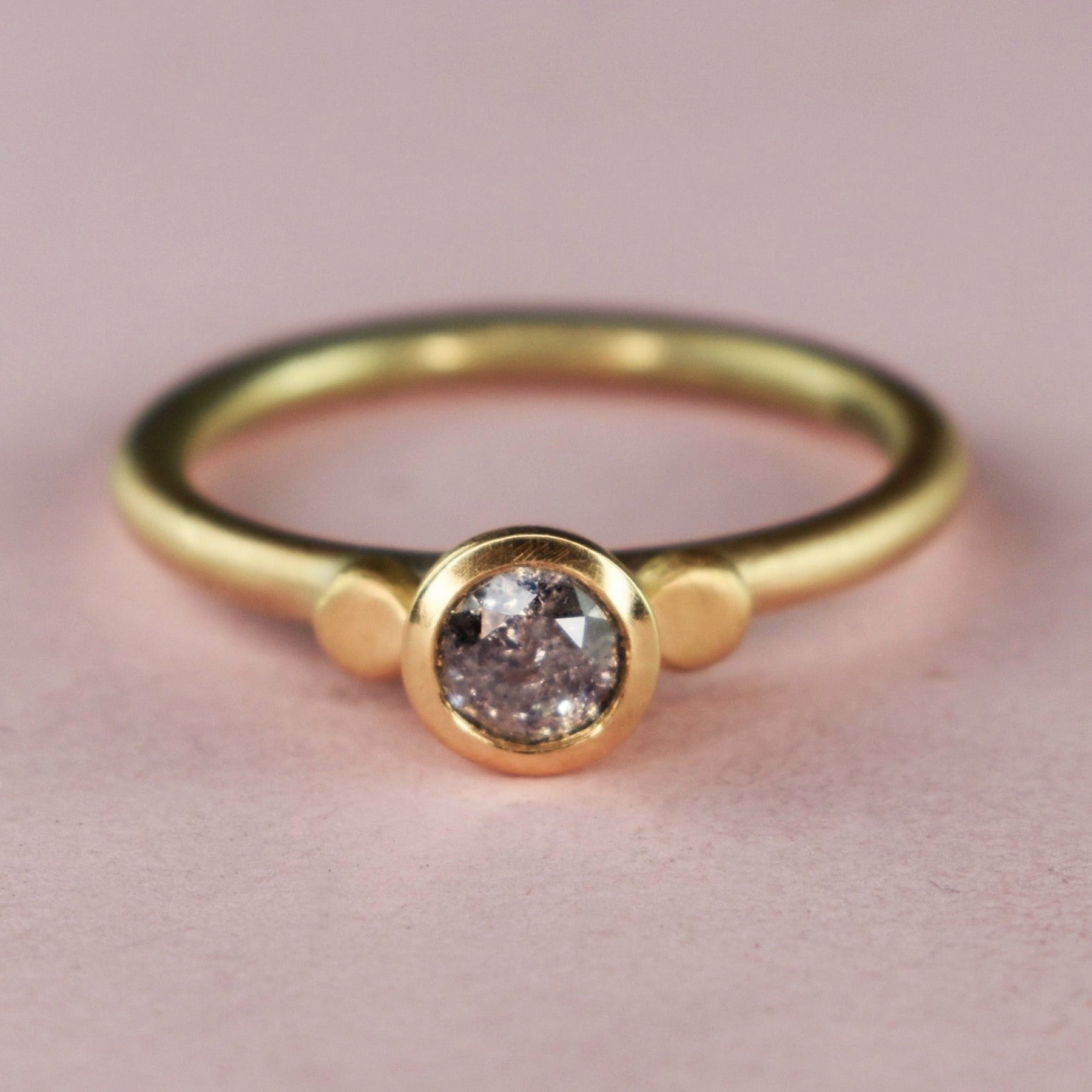 22ct & 18ct Gold Salt & Pepper Diamond Ring - Boutee
