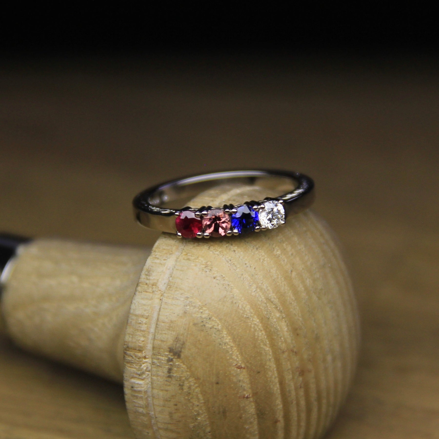 Birthstone White Gold Eternity Ring - Boutee