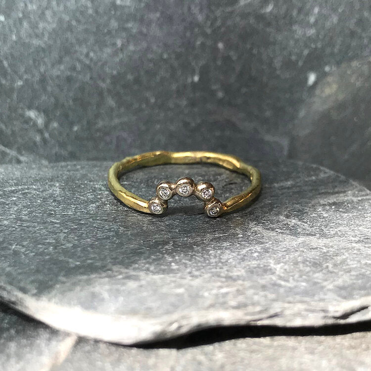 Diamond Tiara Ring in 18ct Yellow and White Gold - Boutee
