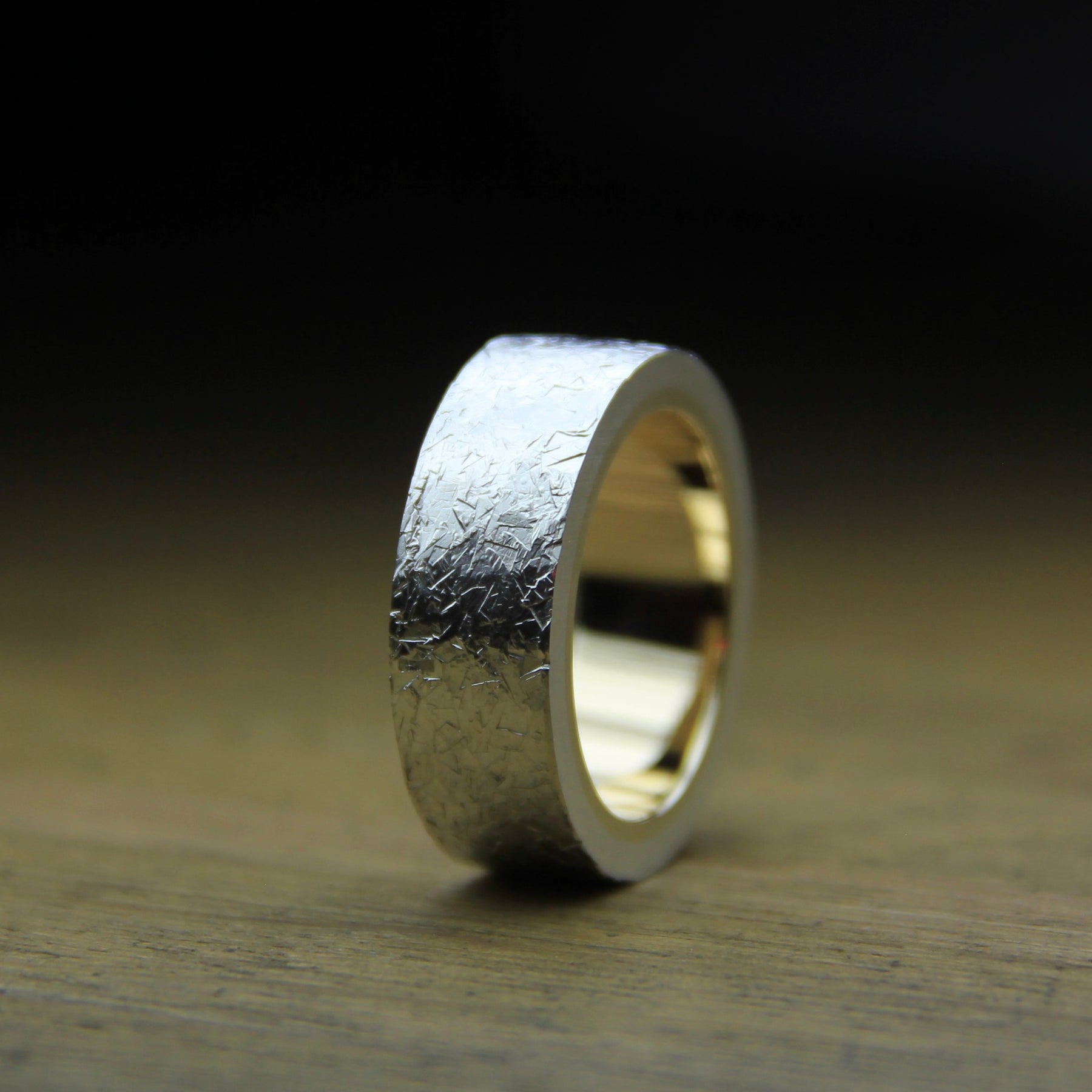 Silver & 9ct Yellow Heavy Weight Ring - Boutee
