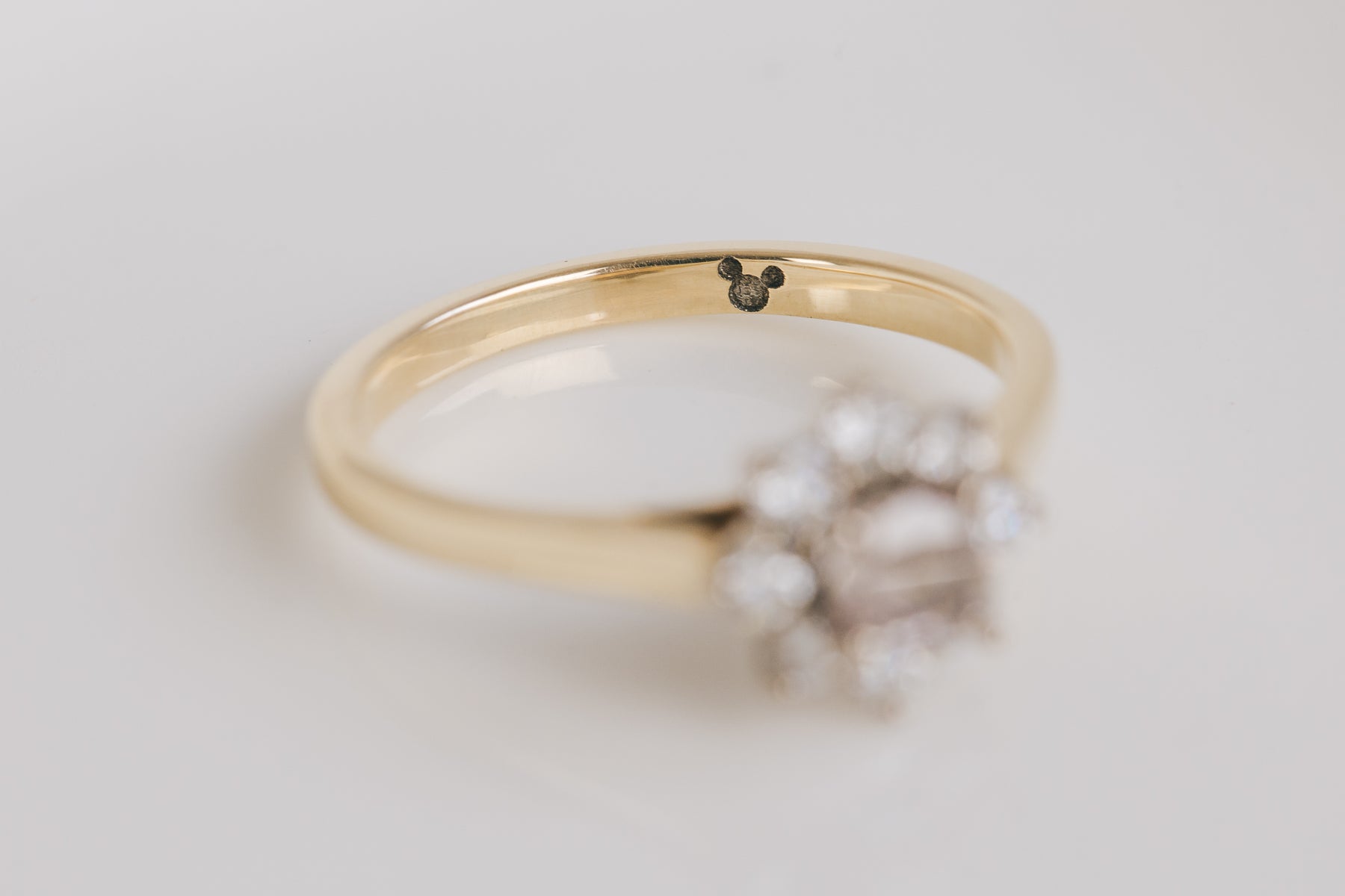 Natural Pink Diamond Cluster Engagement Ring - Boutee