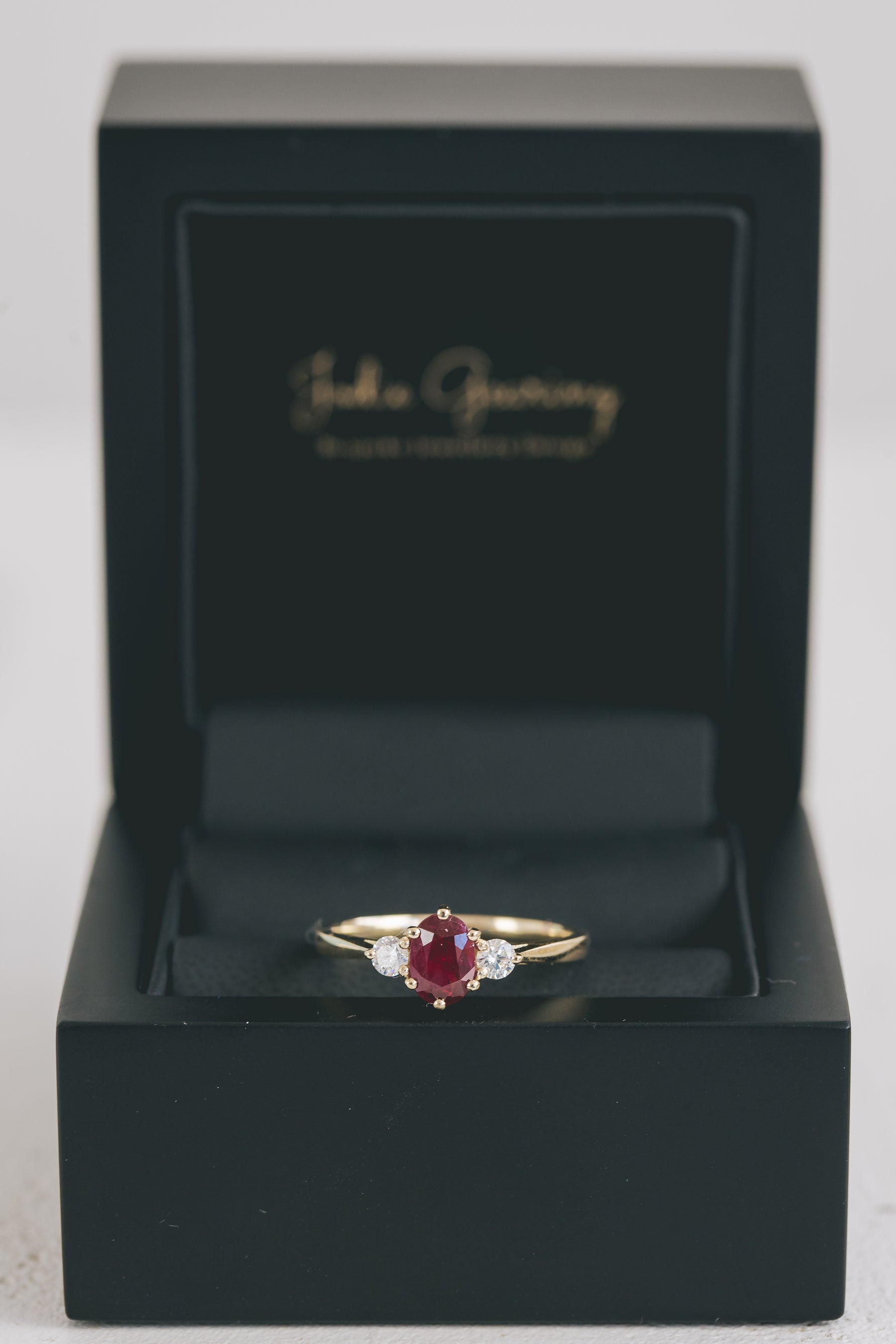 Ruby and Diamond Trilogy Ring - Boutee