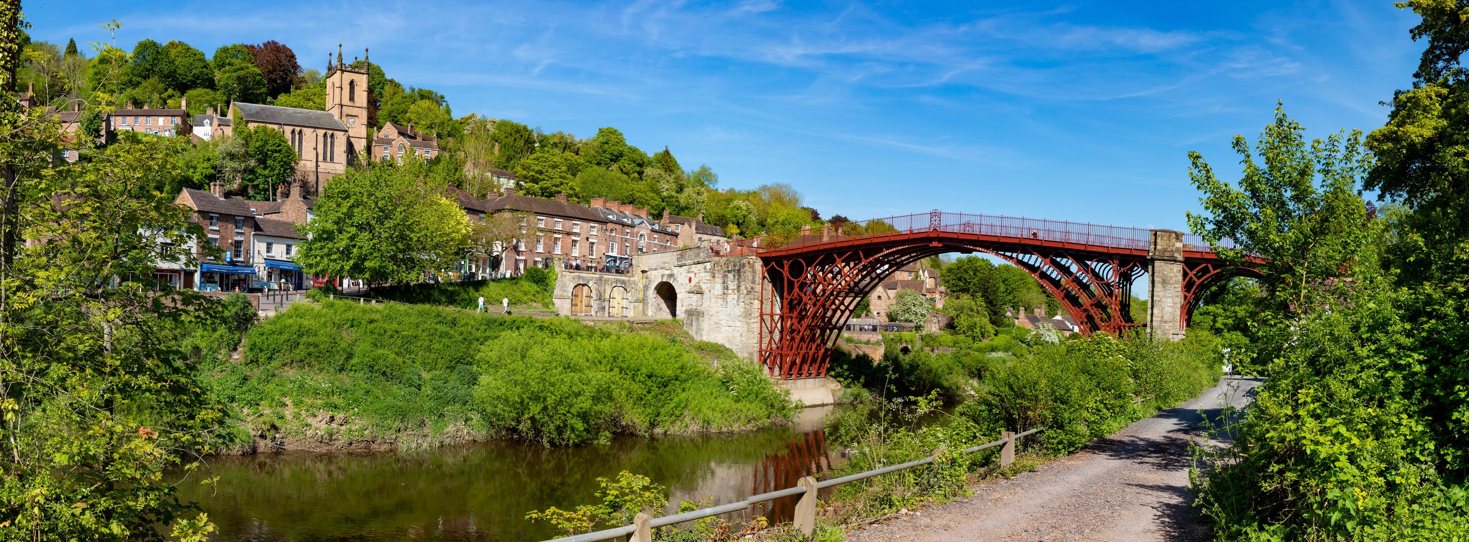 The village of Ironbridge in the borough of Telford.