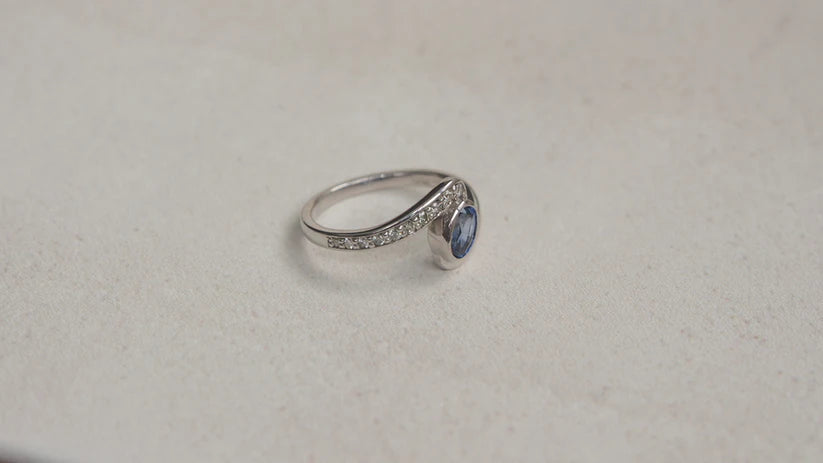 Sapphire White Gold 9ct Ring - Boutee