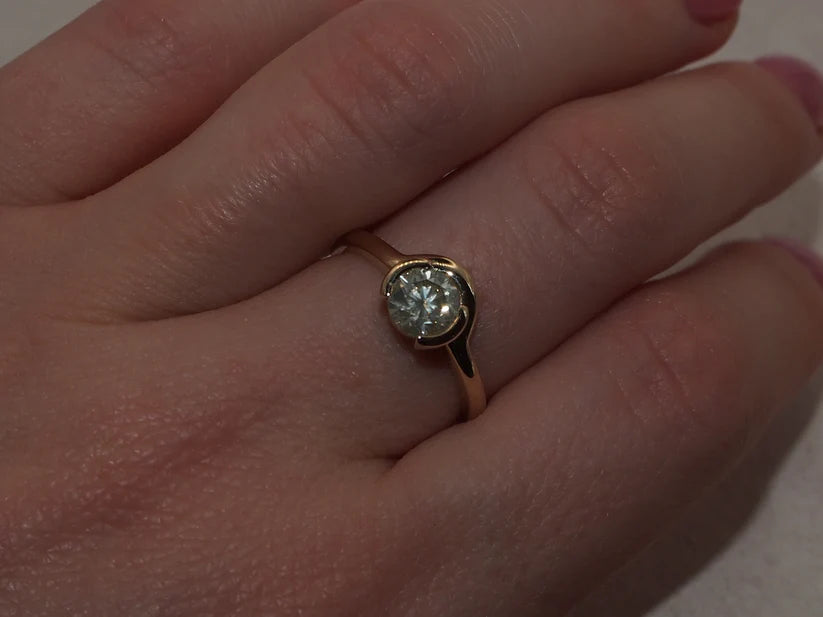 Floating Solitaire Diamond Ring - Boutee