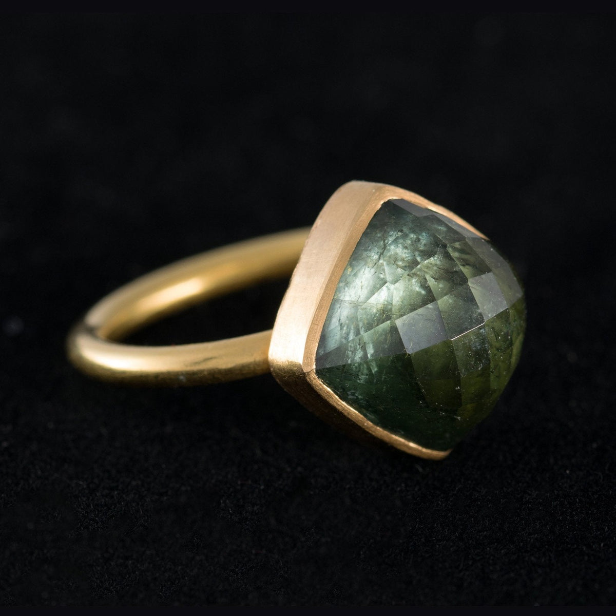 Dark Green Tourmaline Ring