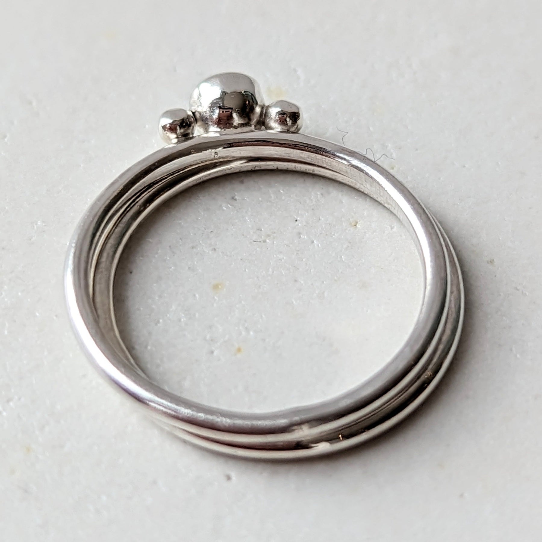 Moissanite Silver Engagement Stacking Rings - DEI CollectionRingsBooblinka Jewellery