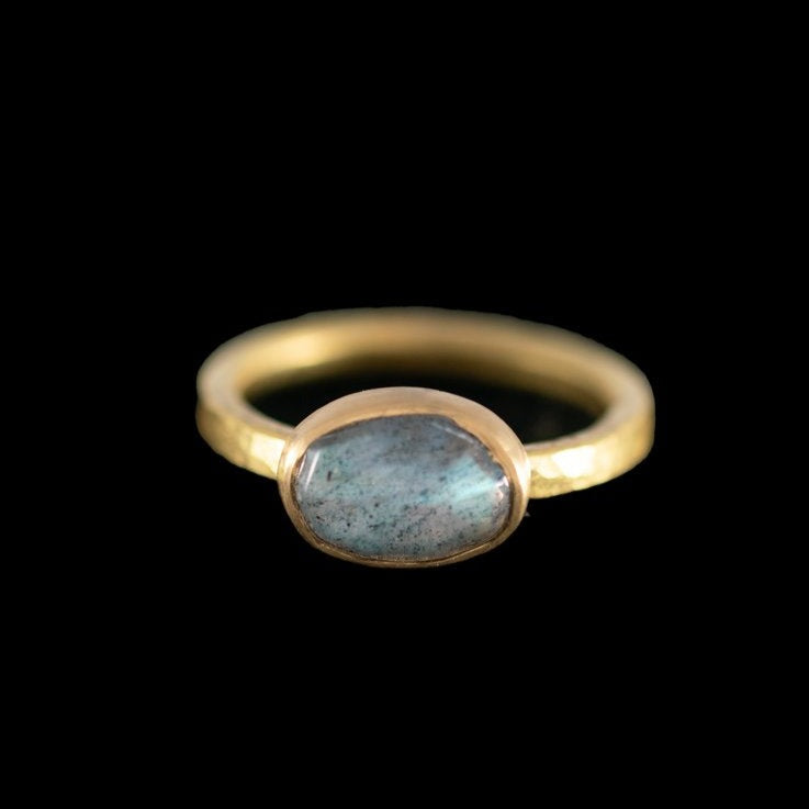 Labradorite & 22ct Gold Ring