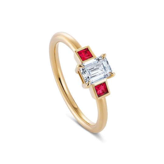 Ruby & Diamond Trilogy Ring