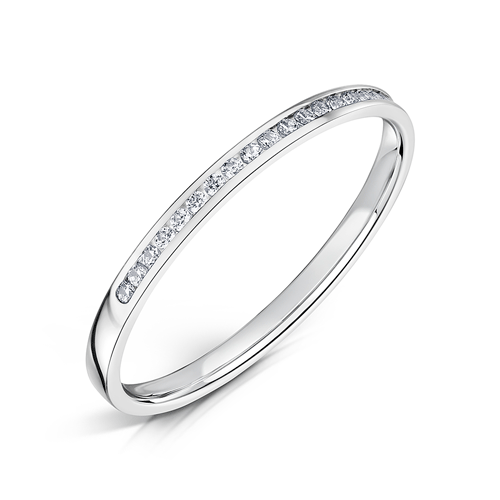 Platinum Channel Set Diamond Eternity Ring - Boutee