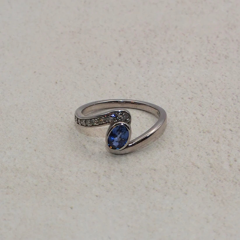 Sapphire White Gold 9ct Ring - Boutee