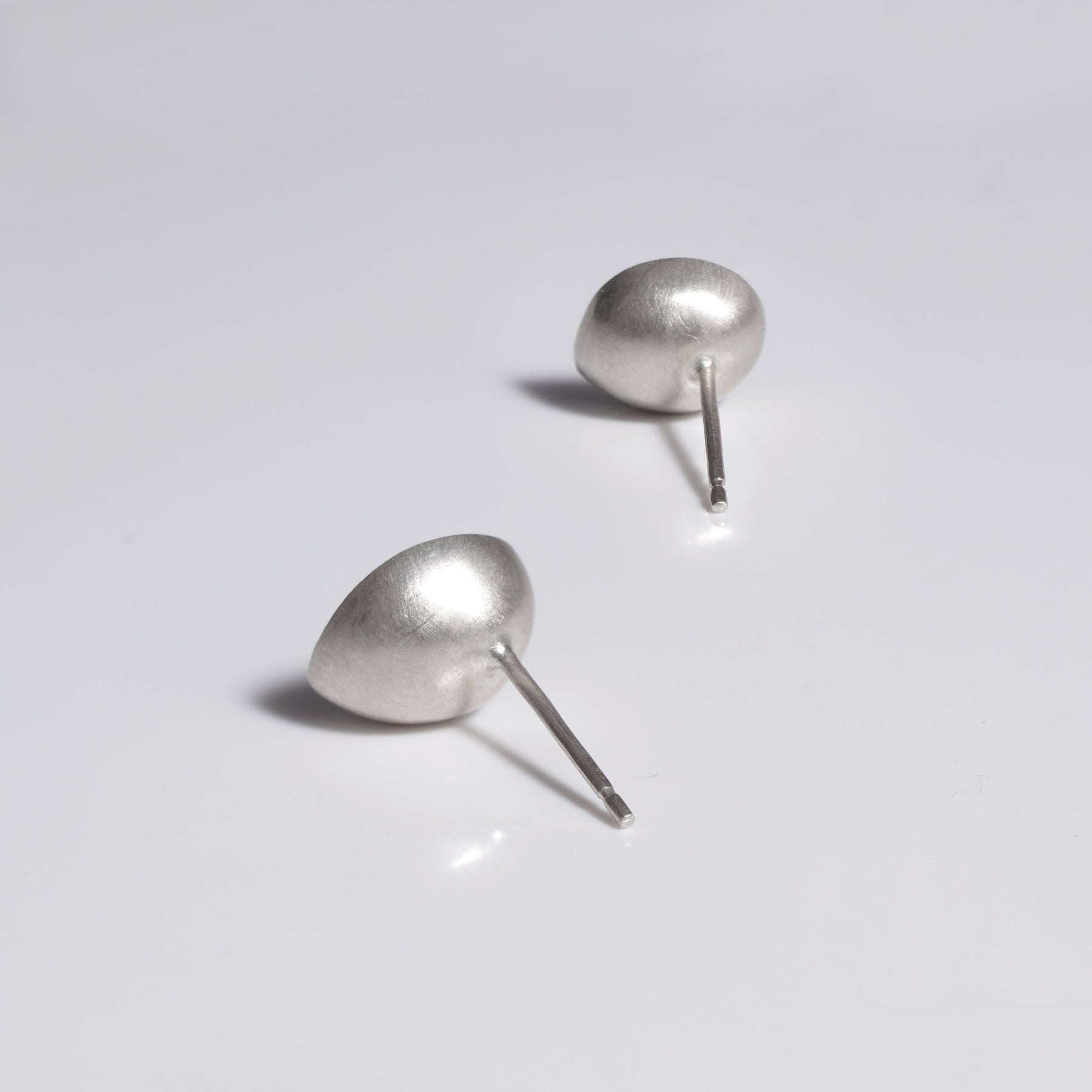 sterling silver hand crafted seed pod studs reverse view