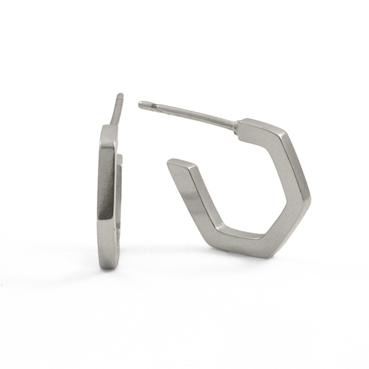 Hexagon Hoop Earrings - Boutee