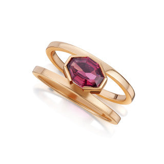 One of a kind MOYO Garnet & Diamond Ring - Boutee