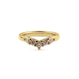 Champagne Diamond Wishbone Ring - Boutee