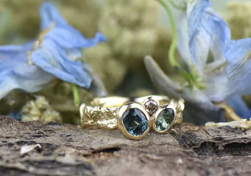 OOAK 14ct Gold Hawthorne Cluster Ring - Boutee