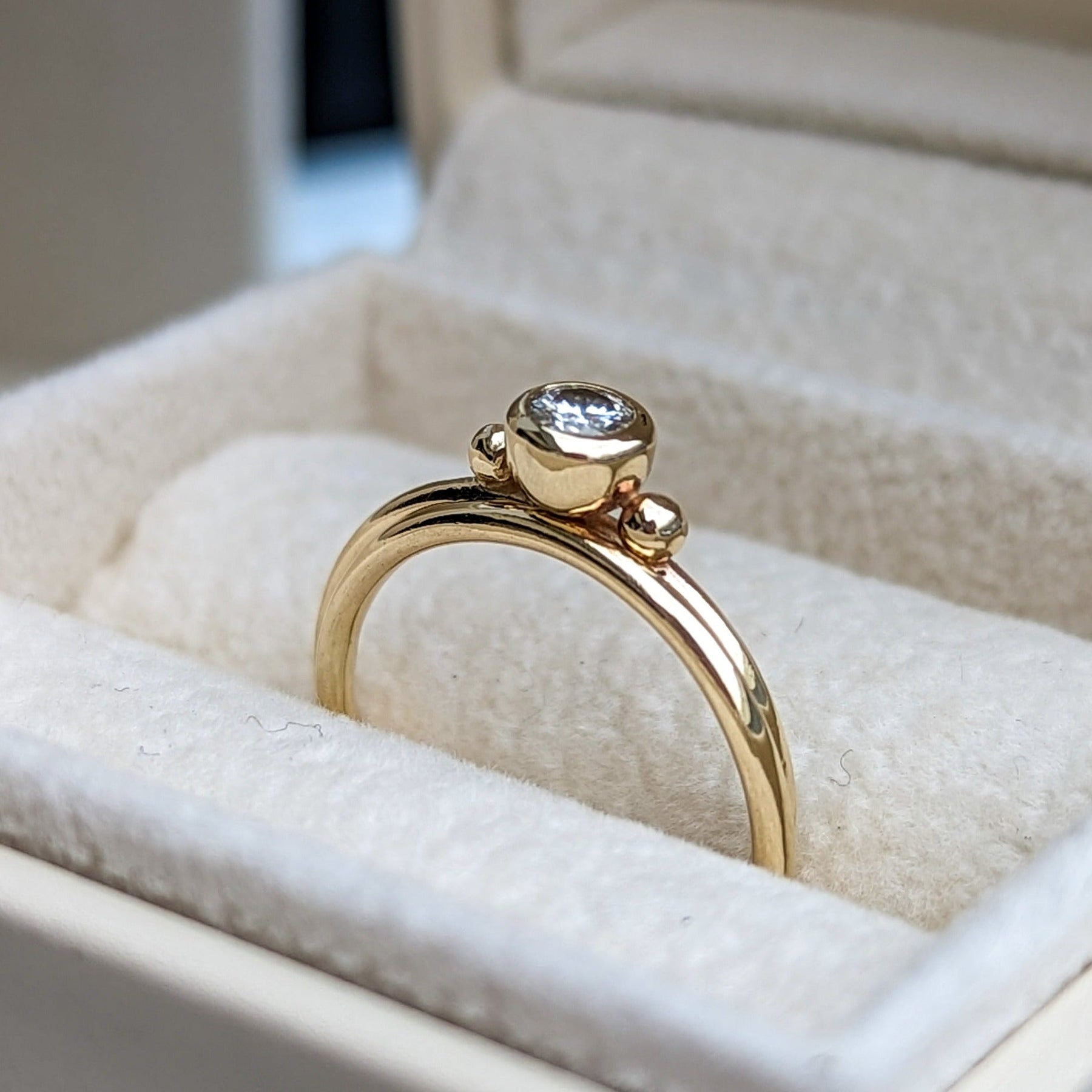 Engagement Gold Rings with Moissanite - DEI CollectionRingsBooblinka Jewellery