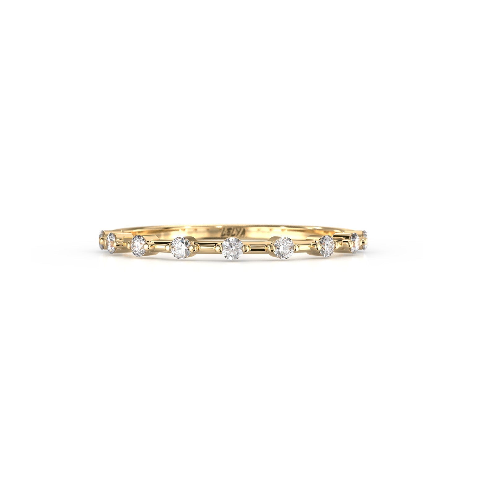 Diamond Ice Band - Lelya - bespoke engagement and wedding rings made in Scotland, UK