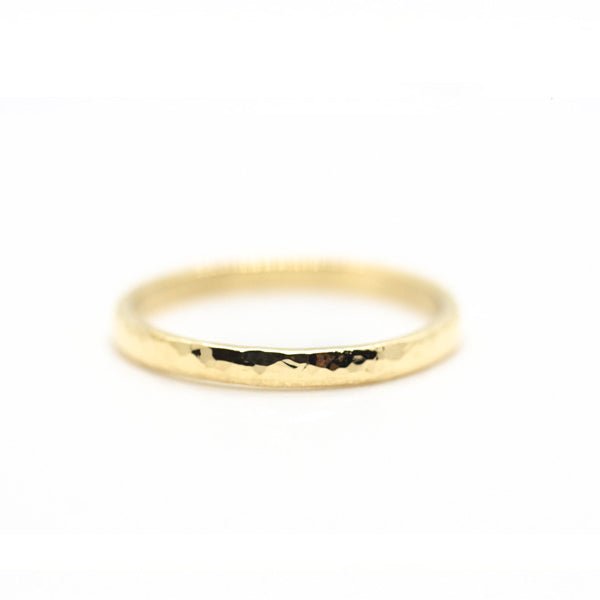 Hammered Band 2mm - Lelya - bespoke engagement and wedding rings made in Scotland, UK