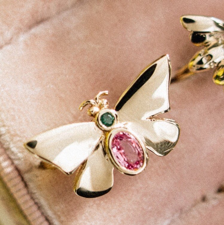 9ct gold butterfly ring sale