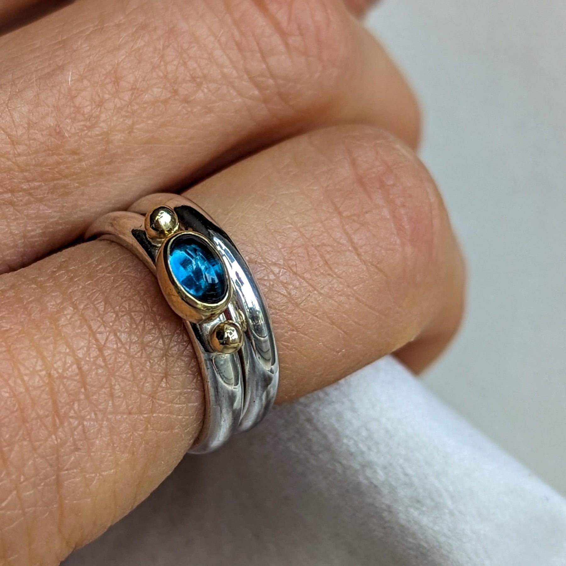 London Blue Topaz Engagement Ring - Ocean CollectionRingsBooblinka Jewellery