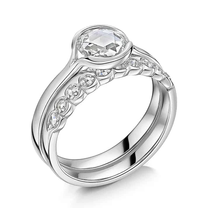 Rose Cut Diamond Wedding Ring - Boutee