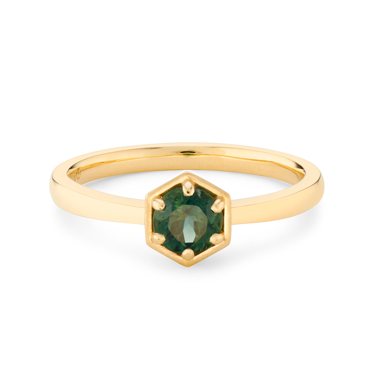 Ophira - Blue Green Sapphire Engagement Ring - Boutee