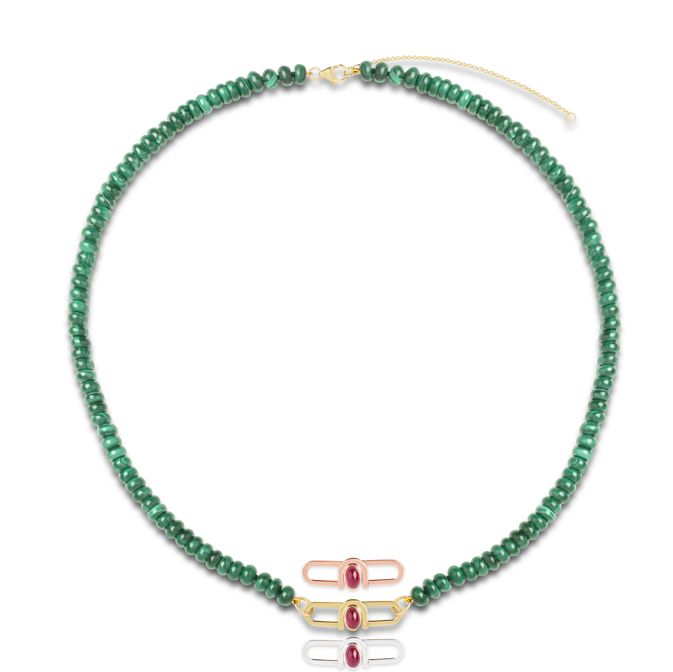 Poize Lock Malachite Necklace - Boutee