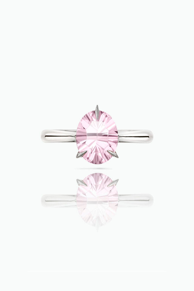 Bombette Morganite Ring & Titanium Salute Ring - Boutee