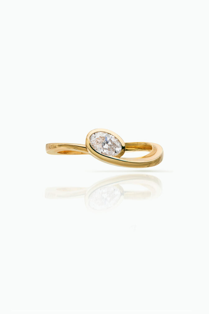 Tula Solitaire Ring & Titanium Salute Ring - Boutee