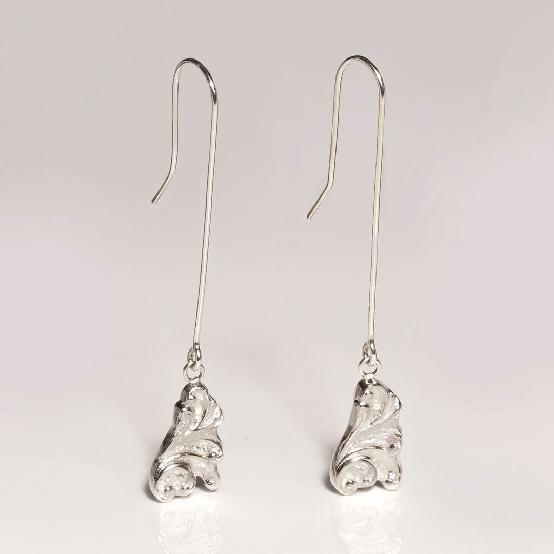 Verona drop earrings in recycled silver - Boutee