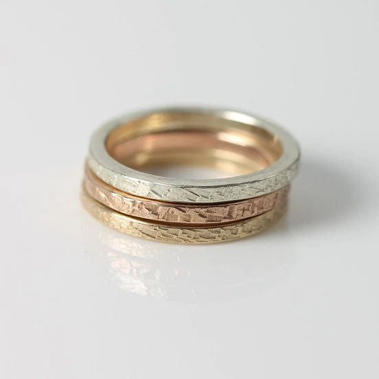 Gold Textured Rings - Boutee
