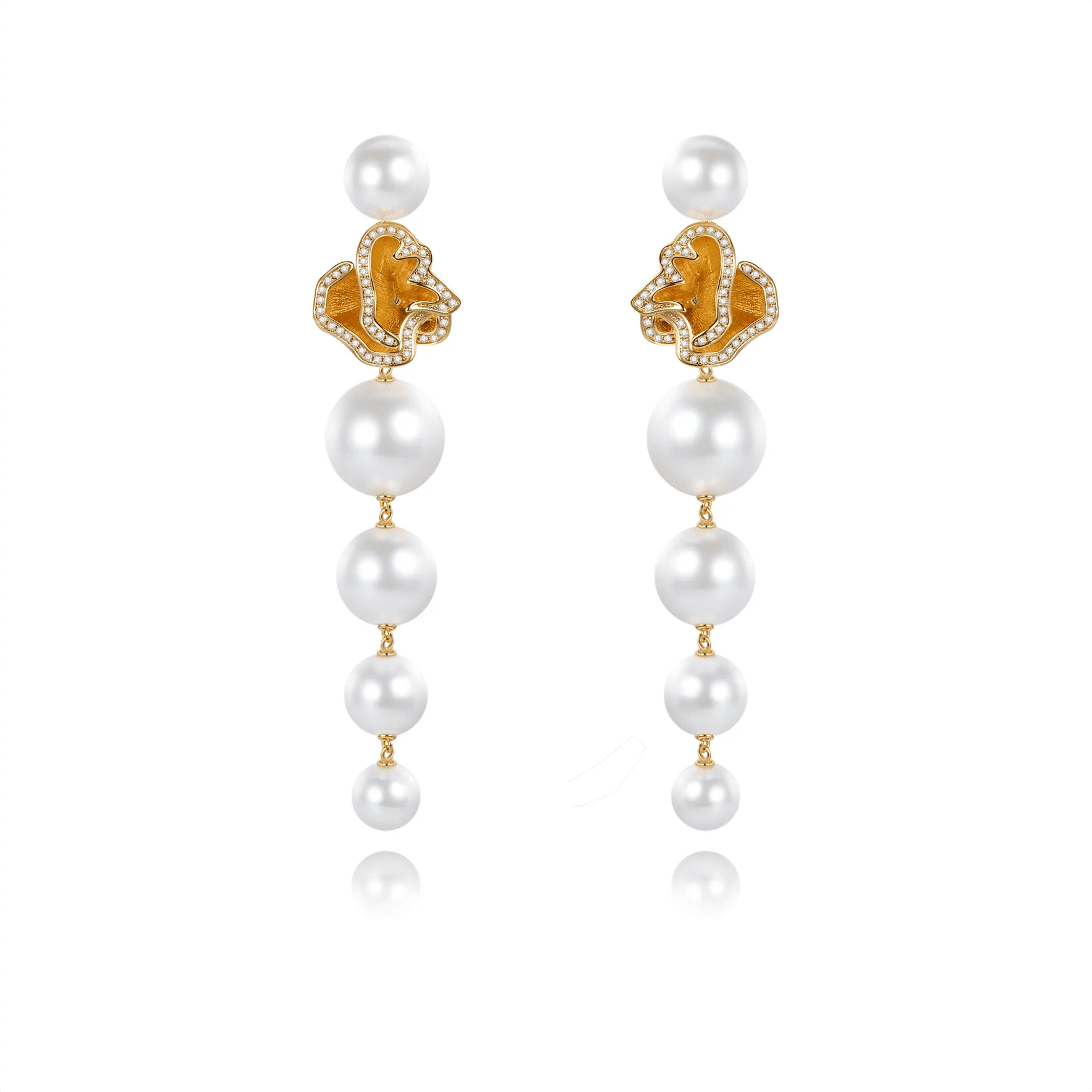 Quintessence String Pearl Earrings - Pearl Top - Boutee