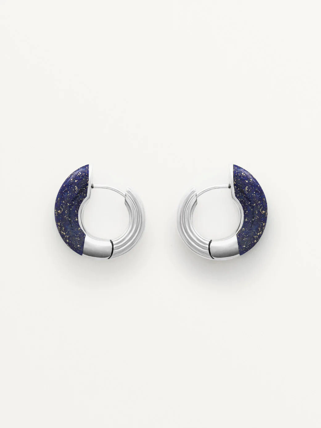 Locus Solus Hoops – Lapis Lazuli & Sterling Silver - Boutee