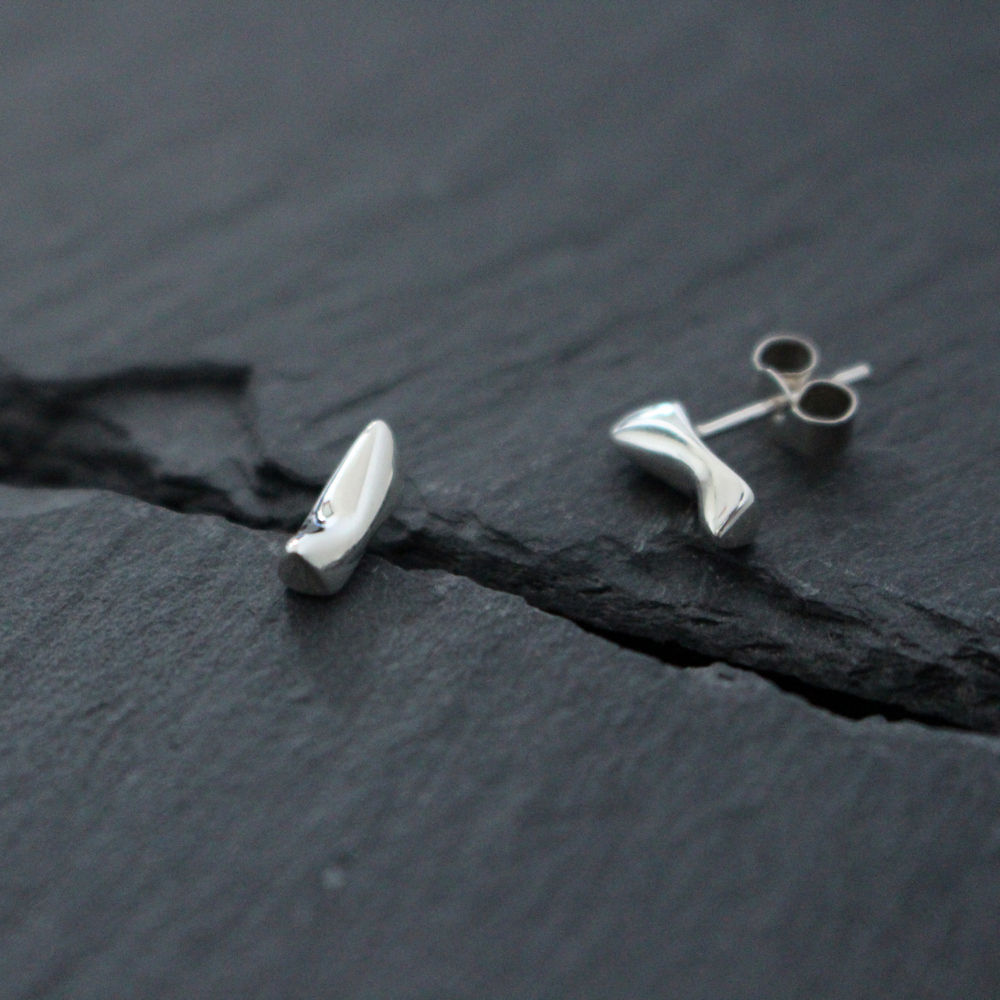 Sterling Silver Meteor Stud Earrings - Boutee